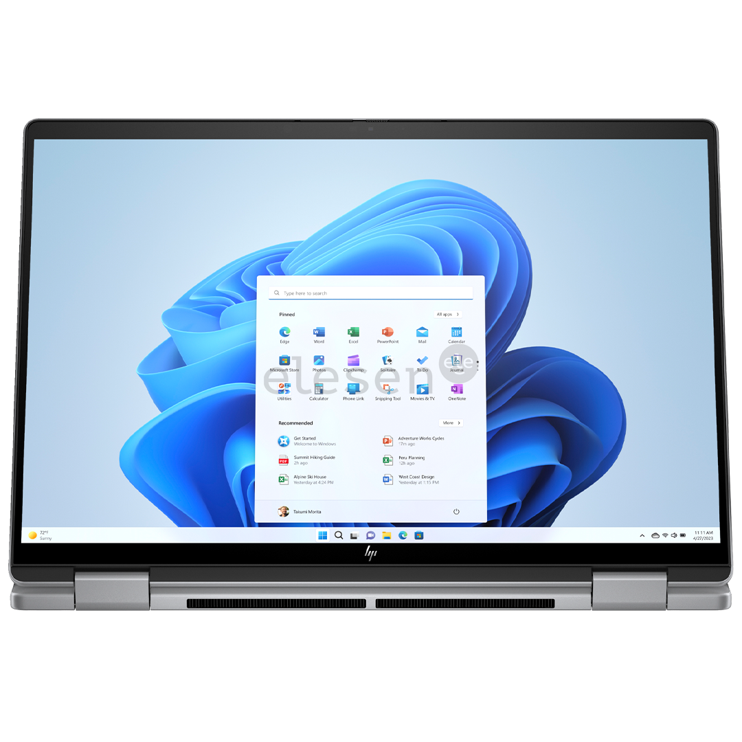 HP Envy x360 2-in-1 Laptop 14-fa0004ny, 14'', WUXGA, IPS, 16 GB, 512 GB, sidabro spalvos - Nešiojamas kompiuteris