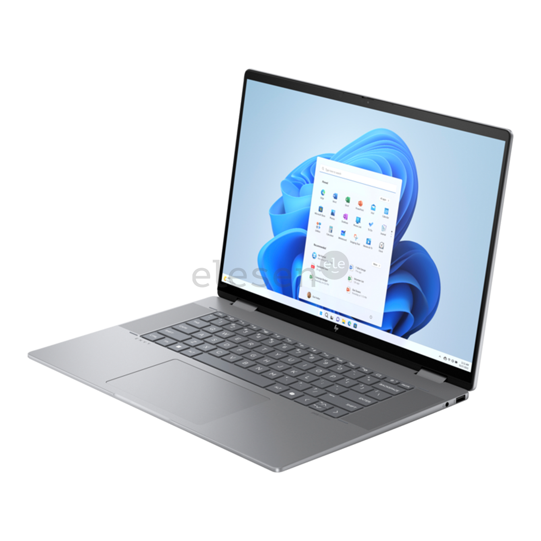 HP Envy x360 2-in-1 Laptop 16-ad0001ny, 16'', WUXGA, IPS, Ryzen 5, 16 GB, 512 GB, sidabro spalvos- Nešiojamas kompiuteris