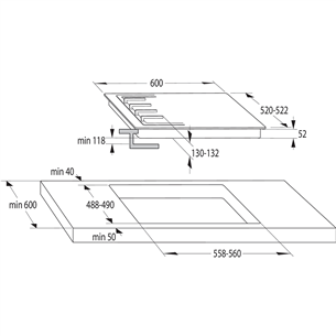 Gorenje GCE691BSC 734118 - Įmontuojama kaitlentė Prekė - GCE691BSC