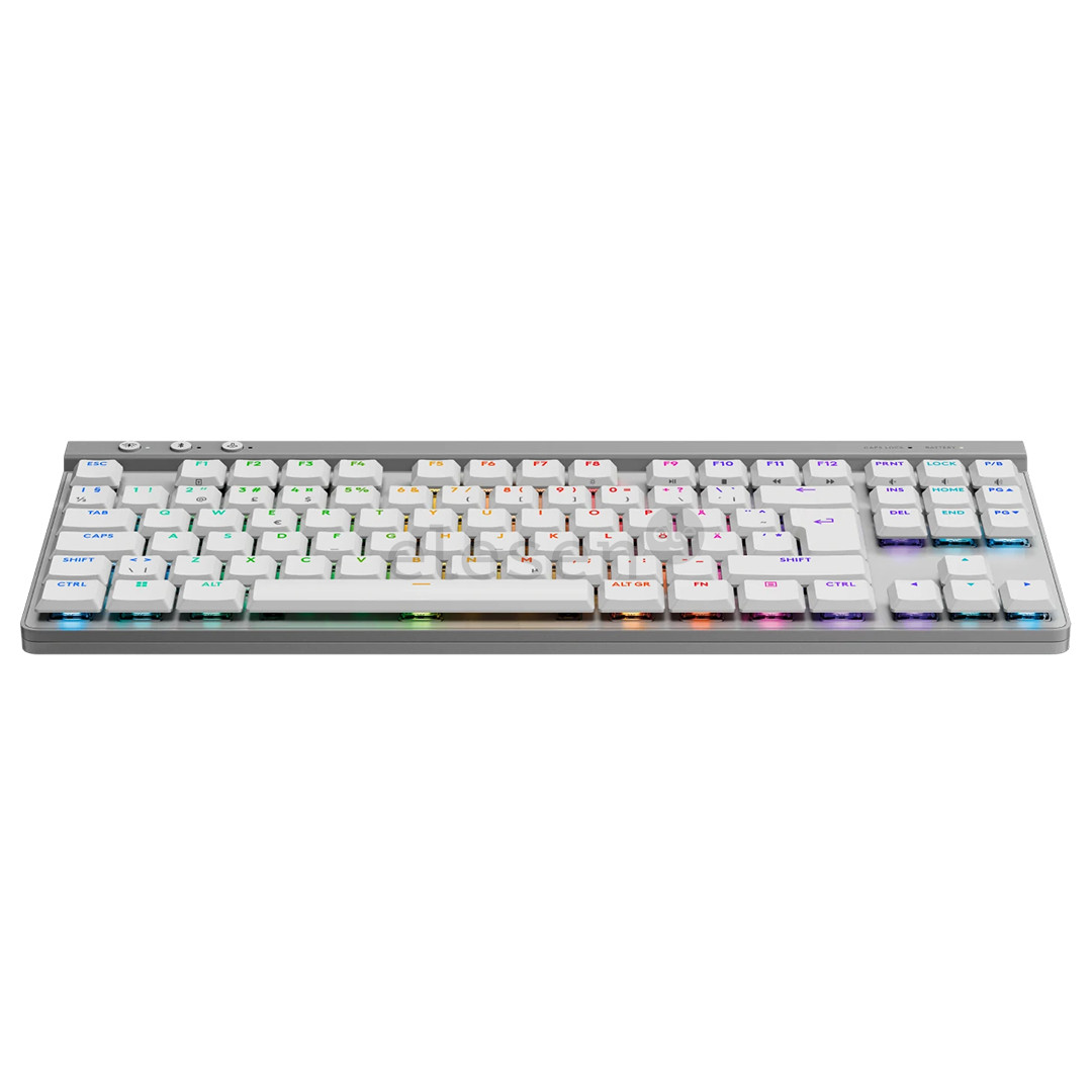 Belaidė klaviatūra Logitech G515 Lightspeed, Tactile, US, balta Prekė – 920-012539