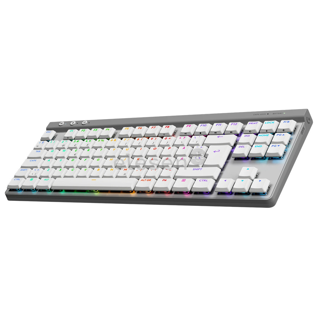 Belaidė klaviatūra Logitech G515 Lightspeed, Tactile, US, balta Prekė – 920-012539