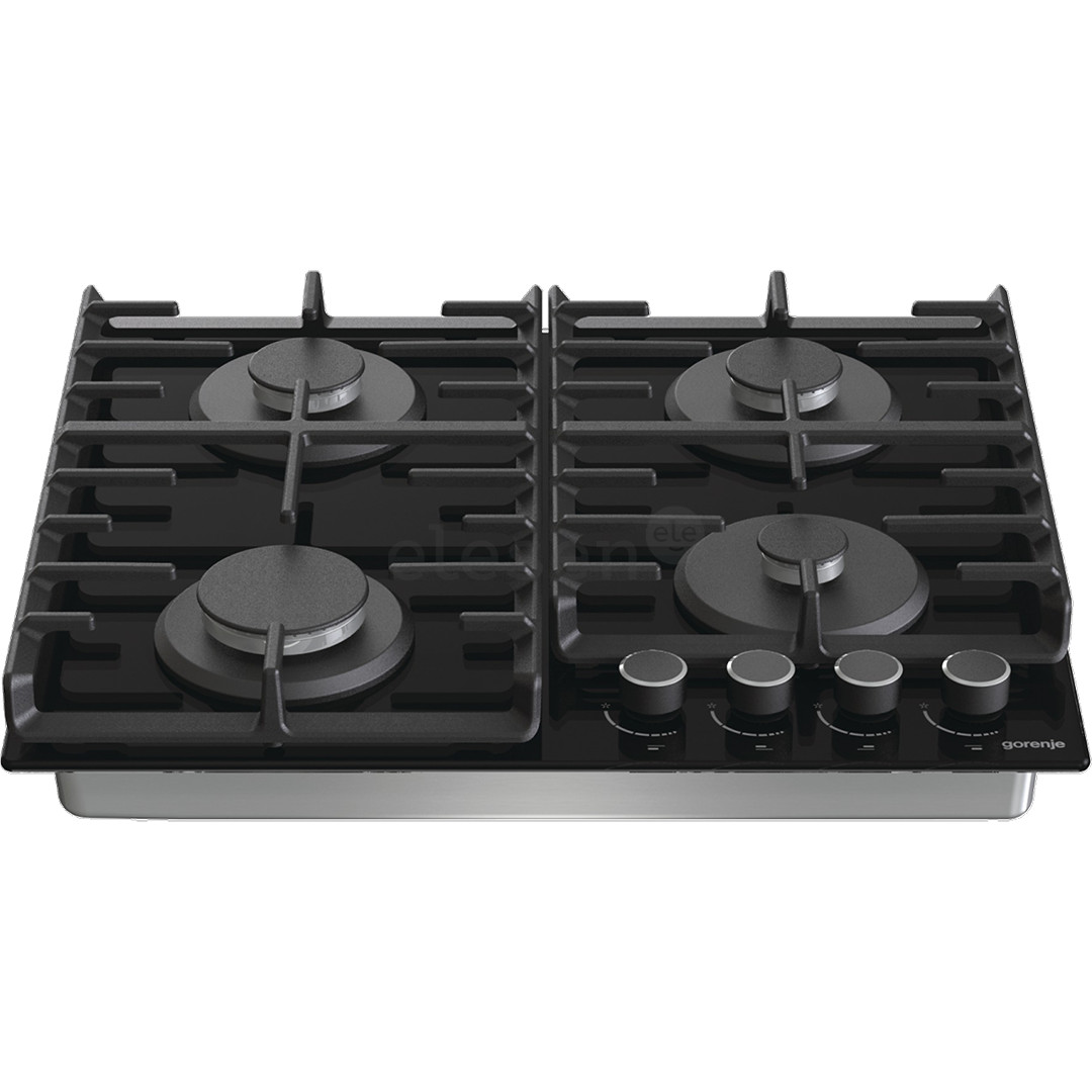 Gorenje, width 60 cm, black - Built-in Gas Hob