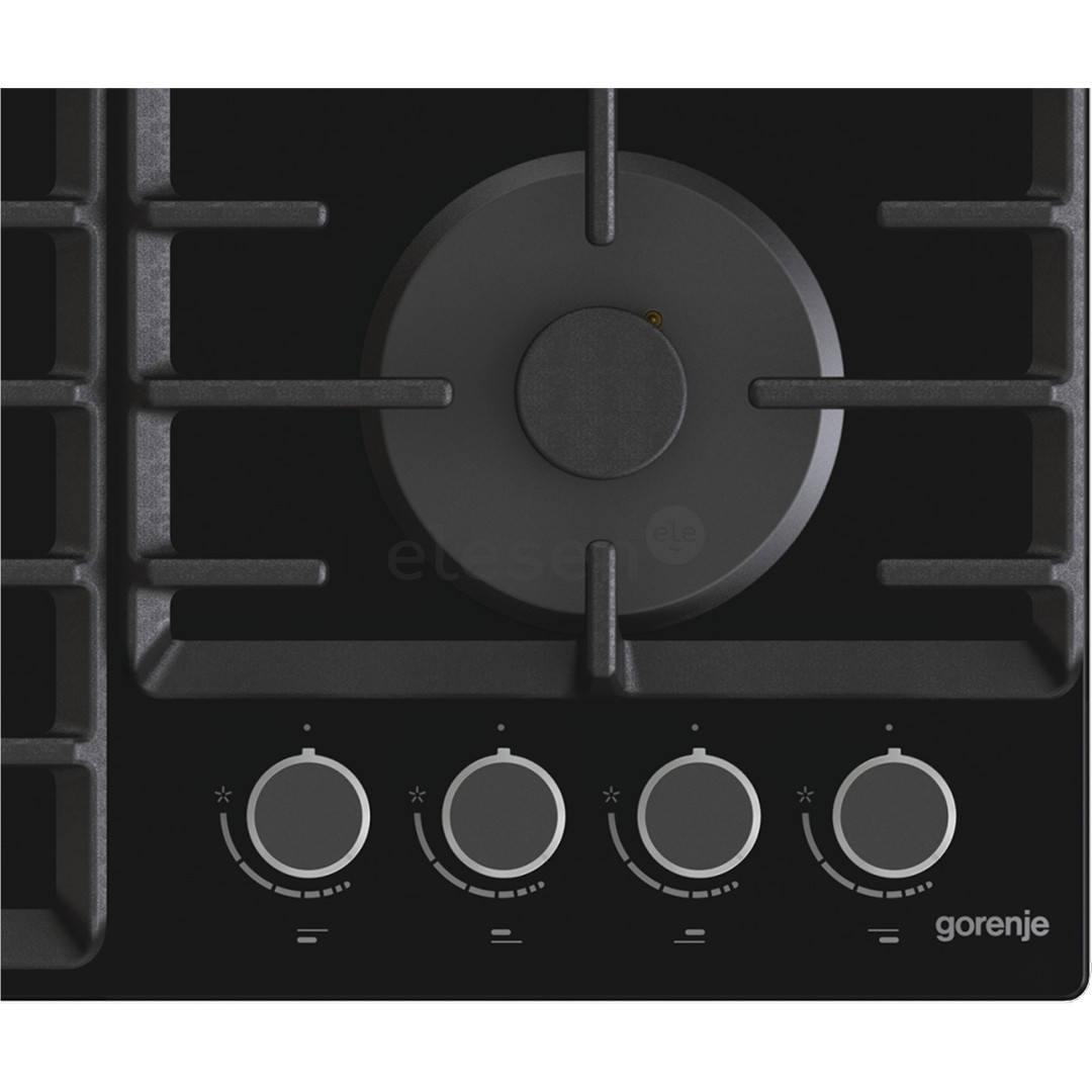 Gorenje, width 60 cm, black - Built-in Gas Hob