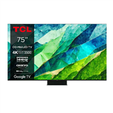 Televizorius TCL C855, 75'', 4K UHD, Mini-LED, pilkas Prekė - 75C855