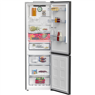 Beko, No Frost, 316 L, aukštis 187 cm, pilkas - Šaldytuvas