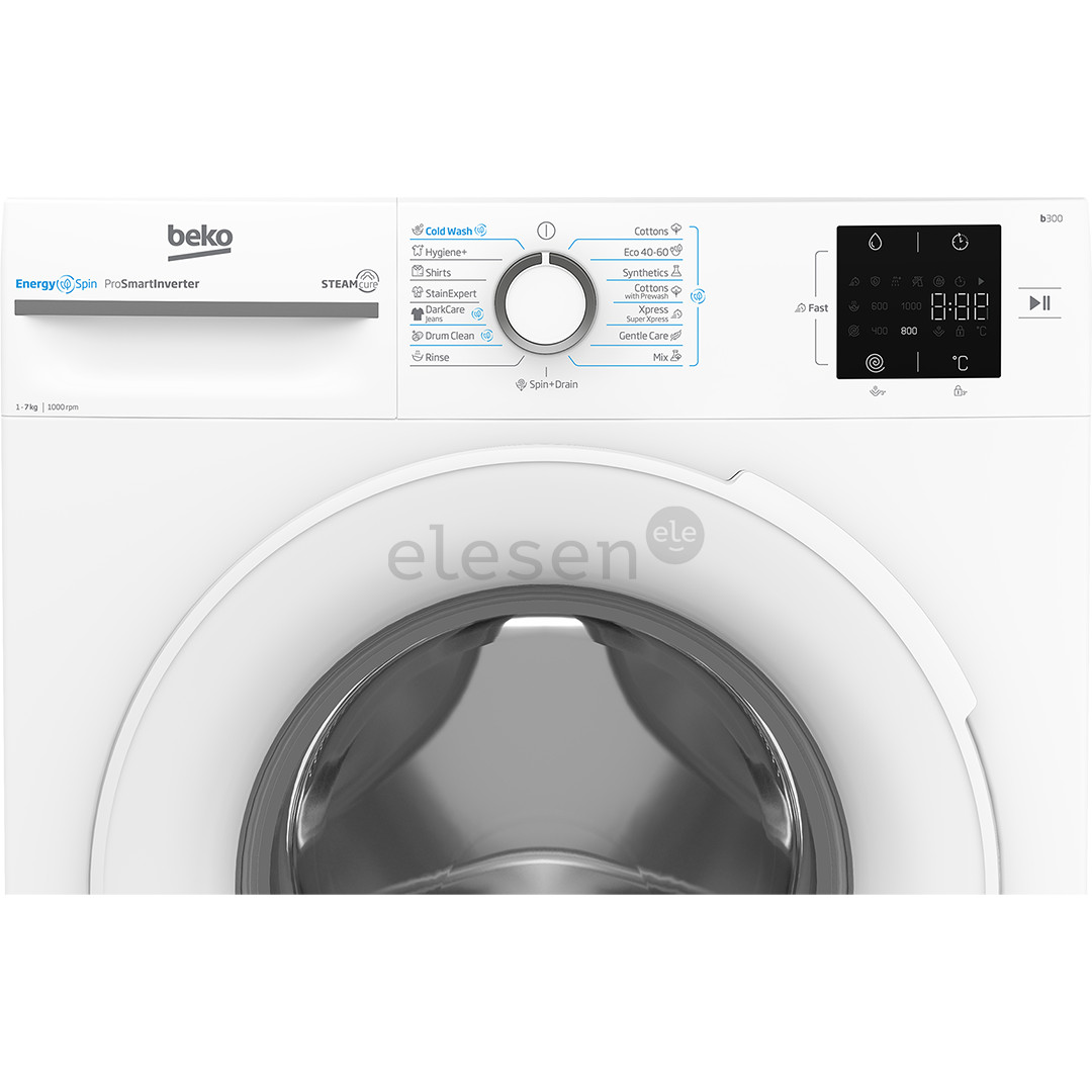 Beko, 7 kg, depth 49.6 cm, 1000 rpm - Front load washing machine