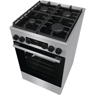 Gorenje, 70 л, нерж. сталь - Отдельностоящая газовая плита с электрической духовкой Товар - GK5C65XV