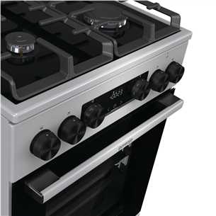 Gorenje, 70 л, нерж. сталь - Отдельностоящая газовая плита с электрической духовкой Товар - GK5C65XV