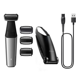 Philips Bodygroom 5000 Series, juodas/sidabro spalvos - Kūno skustuvas