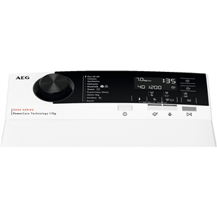 Skalbimo mašina AEG 8000 Series PowerCare 7 kg, gylis 59.9 cm, 1300 rpm Prekė-LTR8E373E