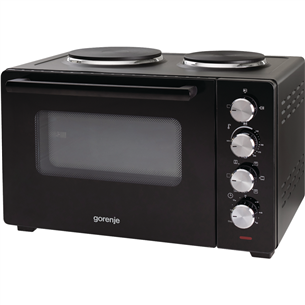 Mini orkaitė su 2 kaitvietėmis Gorenje, 30 L, 3200 W, juoda Prekė - OM30GBX OM30GBX