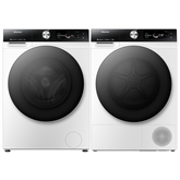 Hisense skalbimo mašinos ir džiovyklės komplektas, 12 kg + 10 kg Prekė - WF7S1247BW+DH7S107BW