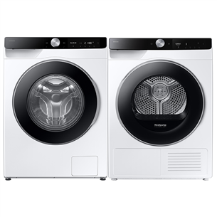 Samsung skalbimo mašinos ir džiovyklės komplektas, 9 kg + 9 kg Prekė - WW90DG6U85LK+DV90T6 WW90DG6U85LK+DV90T6