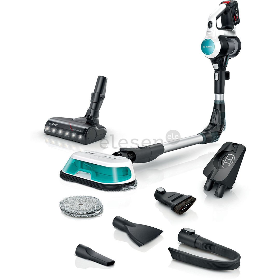 Bosch Unlimited 7 ProHygienic Aqua, 2in1, black/white - Cordless vacuum cleaner