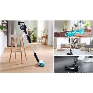 Belaidis dulkių siurblys Bosch Unlimited 7 ProHygienic Aqua, 2in1, juoda/balta Prekė – BCS71HYG4