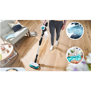 Belaidis dulkių siurblys Bosch Unlimited 7 ProHygienic Aqua, 2in1, juoda/balta Prekė – BCS71HYG4