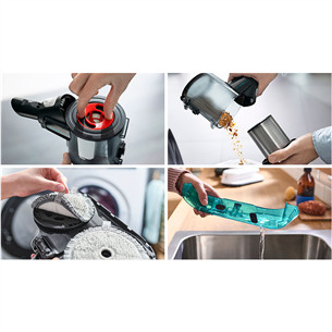 Bosch Unlimited 7 ProHygienic Aqua, 2in1, black/white - Cordless vacuum cleaner