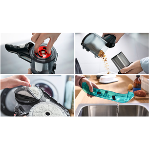 Belaidis dulkių siurblys Bosch Unlimited 7 ProHygienic Aqua, 2in1, juoda/balta Prekė – BCS71HYG4