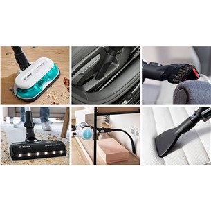 Bosch Unlimited 7 ProHygienic Aqua, 2in1, black/white - Cordless vacuum cleaner