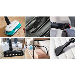 Belaidis dulkių siurblys Bosch Unlimited 7 ProHygienic Aqua, 2in1, juoda/balta Prekė – BCS71HYG4