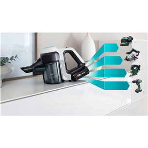 Belaidis dulkių siurblys Bosch Unlimited 7 ProHygienic Aqua, 2in1, juoda/balta Prekė – BCS71HYG4