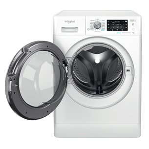 Whirlpool, 9 kg, gylis 62.7 cm, 1400 rpm - Skalbimo mašina Prekė-FFD9489BCVEE
