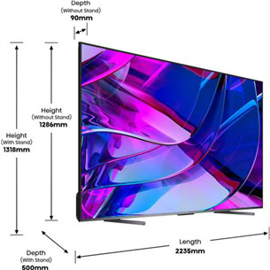 Televizorius Hisense U7KQ, 100'', Ultra HD, Mini LED, juodas Prekė-100U7KQ