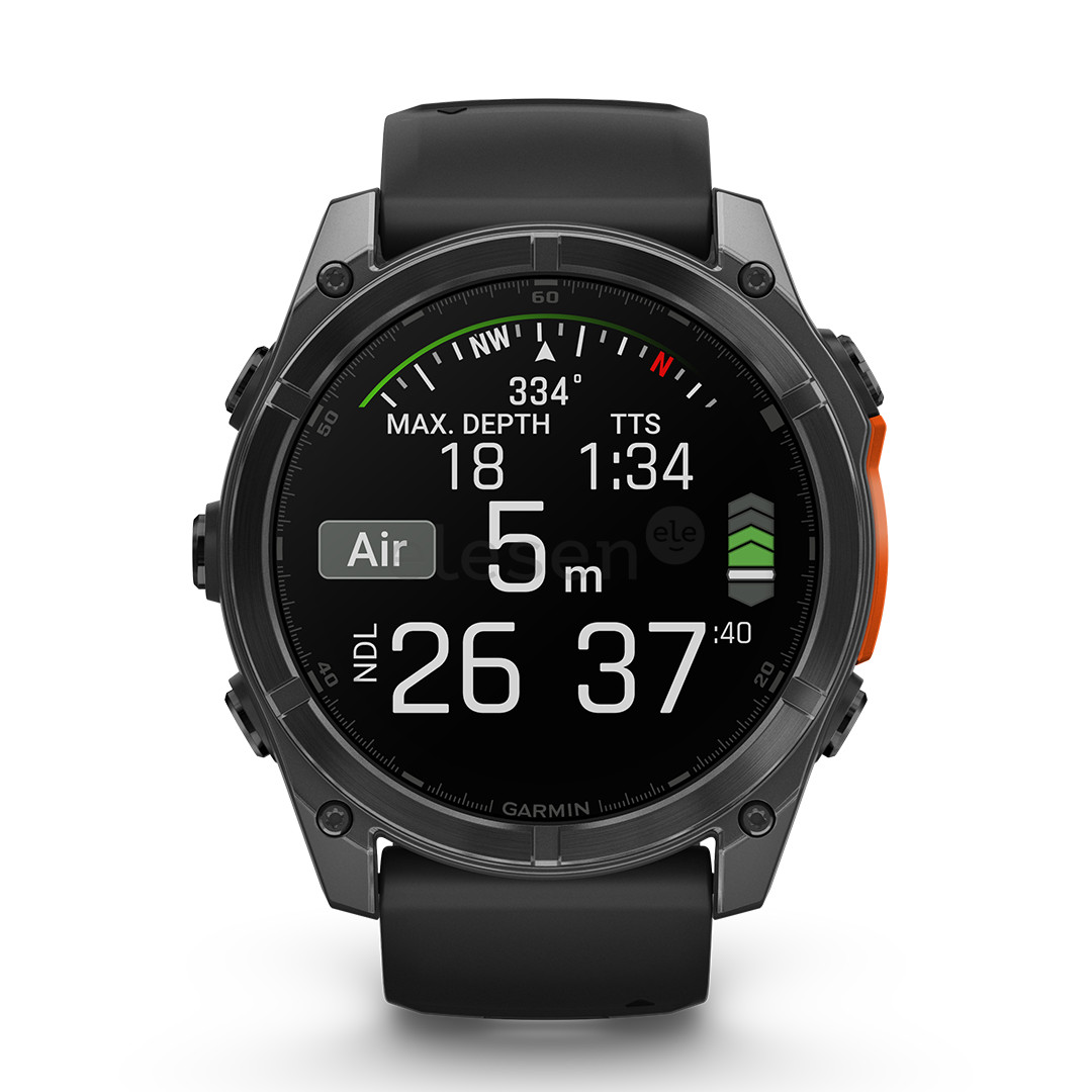 Garmin Fenix 8, 51 mm, tamsiai pilkas - Išmanusis laikrodis