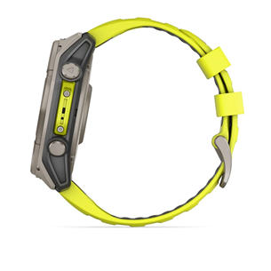 Išmanusis laikrodis Garmin Fenix 8 Sapphire Solar, 51 mm, titano/geltonas Prekė - 010-02907-21
