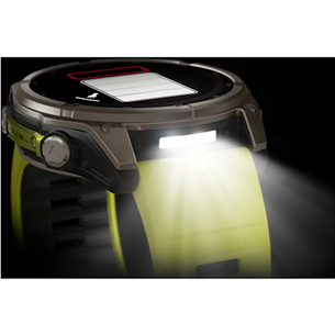Išmanusis laikrodis Garmin Fenix 8 Sapphire Solar, 51 mm, titano/geltonas Prekė - 010-02907-21
