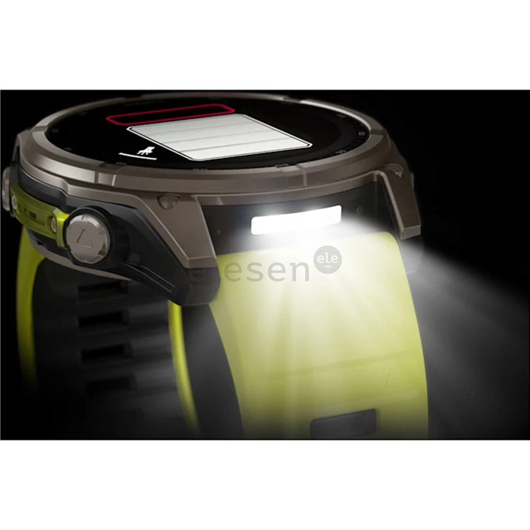 Garmin Fenix 8 Sapphire Solar, 51 mm, titano/geltonas - Išmanusis laikrodis