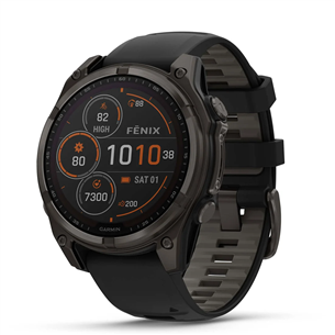 Išmanusis laikrodis Garmin Fenix 8 Sapphire Solar, 47 mm, pilkas Prekė - 010-02906-11 010-02906-11