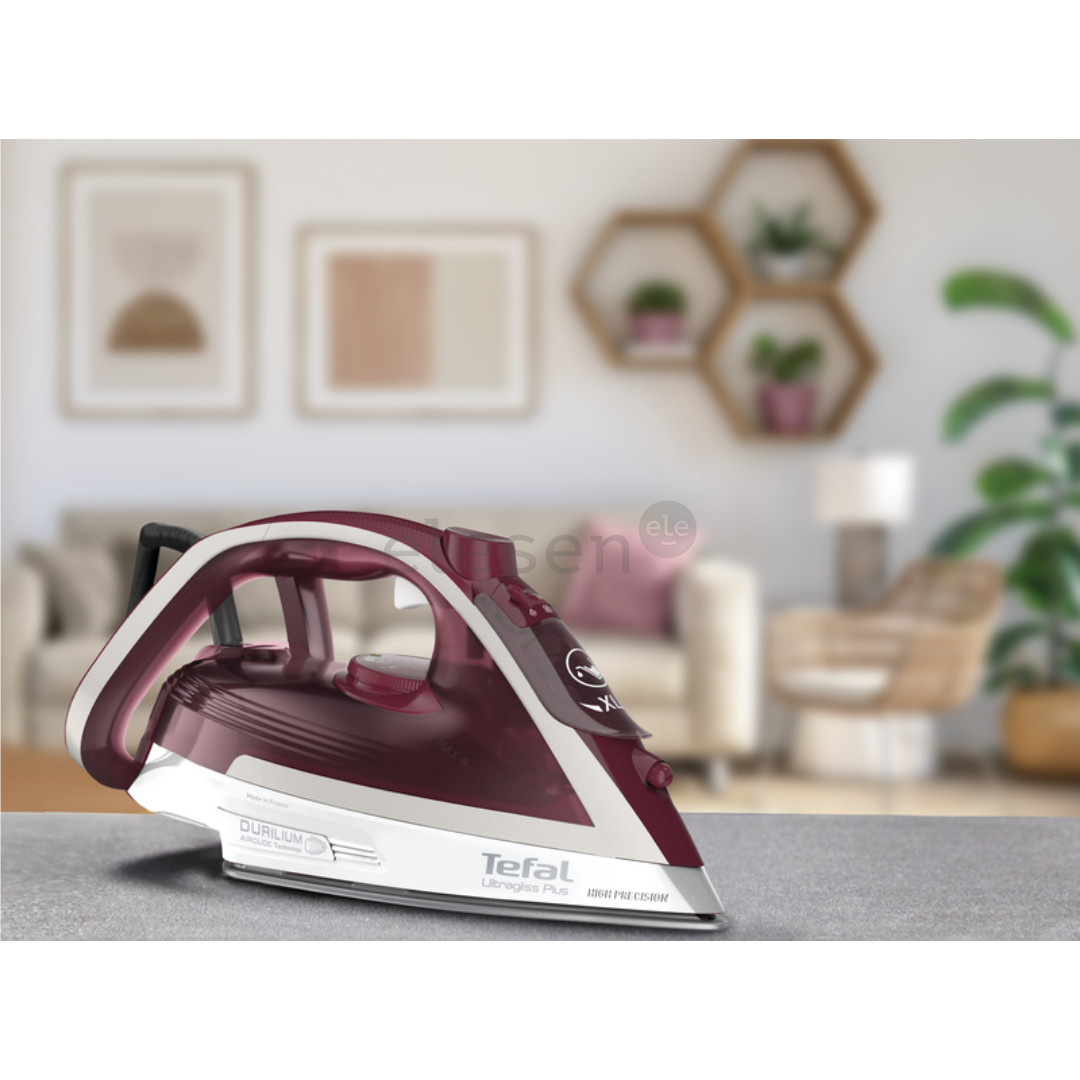 Tefal Ultragliss Plus, 2800 W, tamsiai raudonas/baltas - Garų lygintuvas