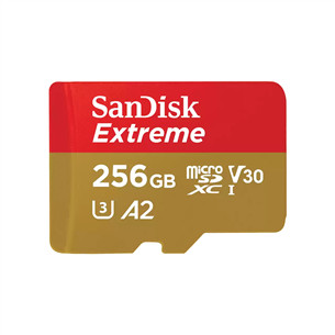 SanDisk Extreme microSDXC UHS-I CARD, 256 GB - Atminties kortelė SDSQXAV-256G-GN6MA