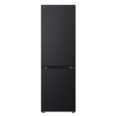LG, No Frost, 344 L, height 186 cm, black - Refrigerator
