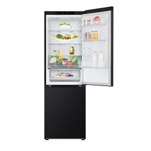 LG, No Frost, 344 L, aukštis 186 cm, juodas - Šaldytuvas