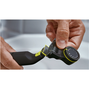 Kūno ir barzdos skustuvas Philips OneBladePro 360 Face + body, juodas Prekė-QP6542/15