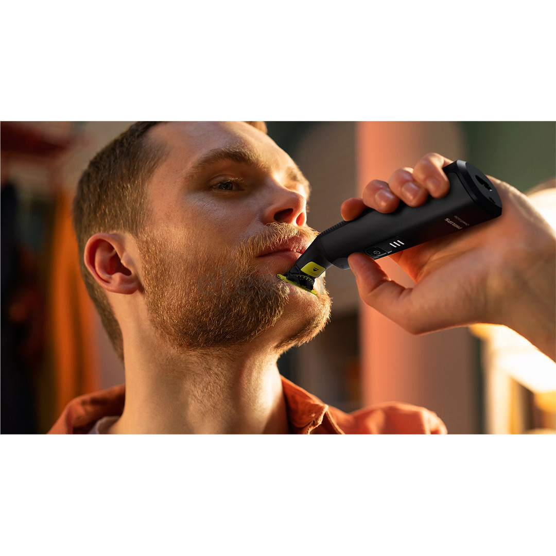 Philips OneBladePro 360 Veidui + kūnui, juodas - Kūno ir barzdos skustuvas