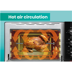 Hisense, 30 L, 1600 W, juoda - Mini orkaitė Prekė-HOM30M