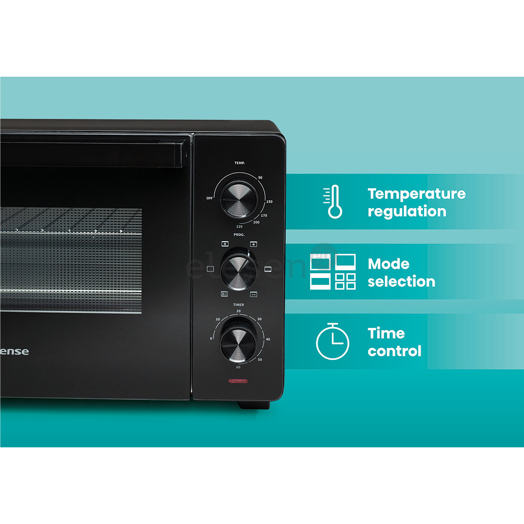 Hisense, 30 L, 1600 W, black - Mini oven