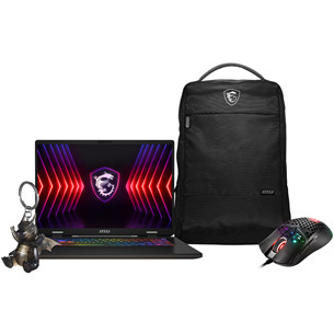 Nešiojamas kompiuteris MSI Sword 17 HX B14V 20th Anniversary Bundle, 17'', WQHD+, 240 Hz, i7, 32 GB, 2 TB, RTX 4070, pilkas  Prekė-SWD17HX-B14VGKG-094N SWD17HX-B14VGKG-094N