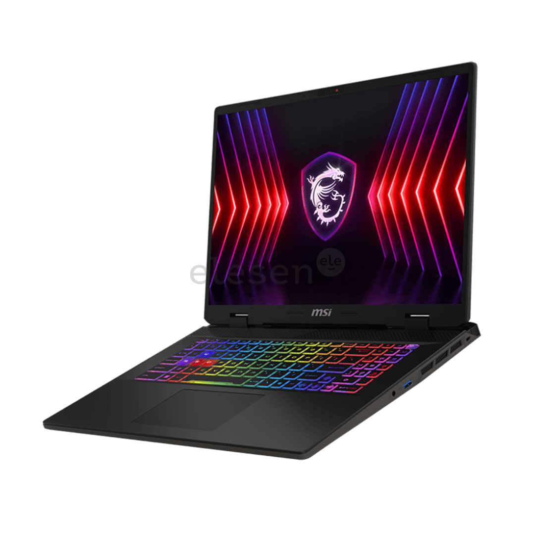 MSI Sword 17 HX B14V 20th Anniversary Bundle, 17'', WQHD+, 240 Hz, i7, 32 GB, 2 TB, RTX 4070, cosmos gray - Notebook bundle