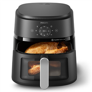Philips Airfryer 2000 series, 6.2 L, 1700 W, juoda - Karšto oro gruzdintuvė NA231/00