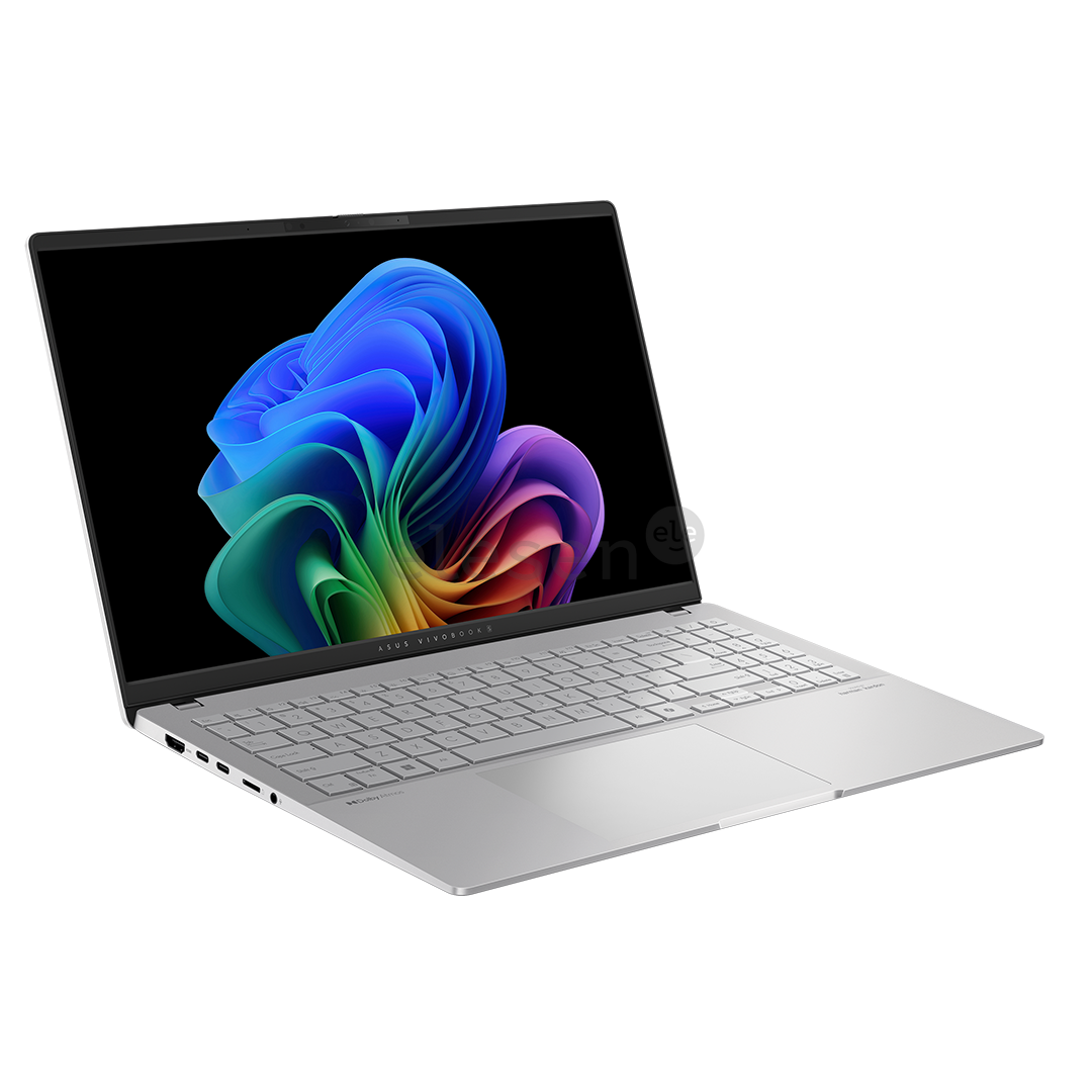 Nešiojamas kompiuteris Asus Vivobook S 15 OLED, 15,6'', 120 Hz, OLED, 3K, X Elite, 32 GB, 1 TB, Copilot+, sidabrinis    Prekė-S5507QA-MA001W