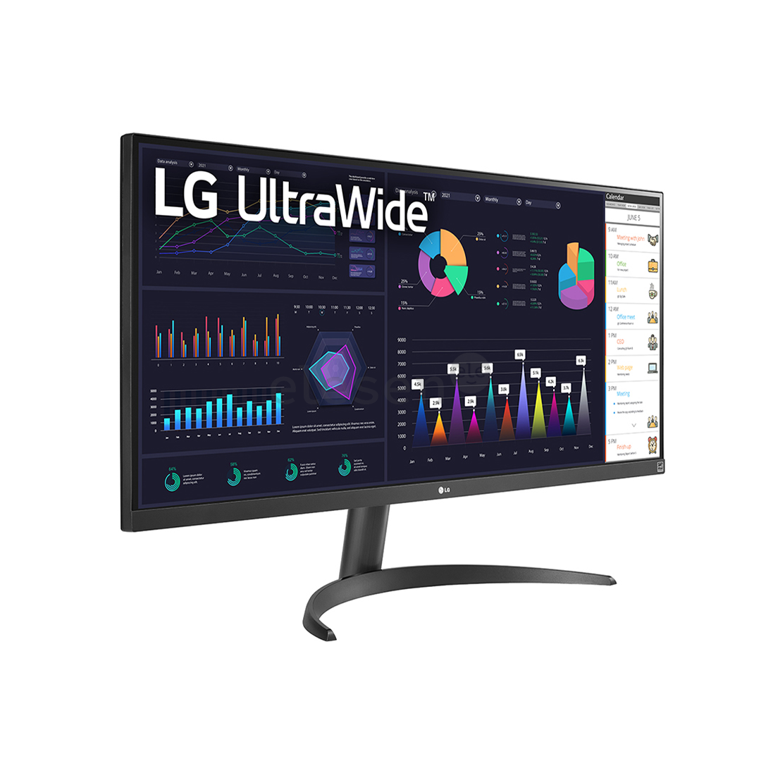 LG WQ500 UltraWide, 34'', 100 Hz, FHD, IPS, black - Monitor