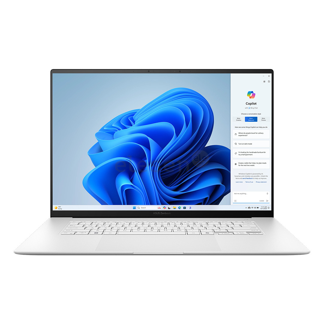 Asus Zenbook S 16 OLED, 16'', 3K, 120 Hz, OLED, Ryzen AI 9, 24 GB, 1 TB, baltas - Nešiojamasis kompiuteris