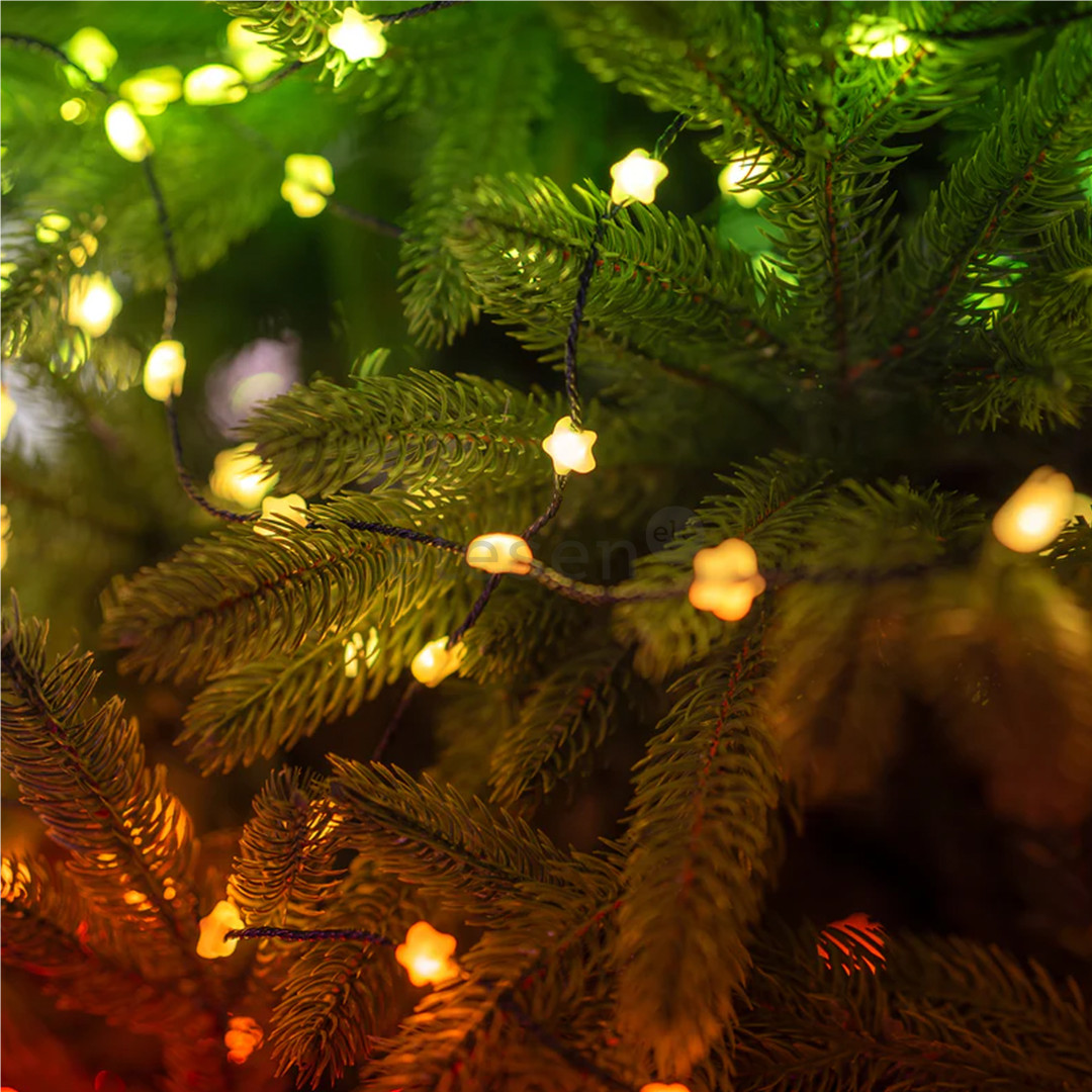 Twinkly Candies Stars, RGB, 200 LED, USB-C, 12 m, žalias laidas - Išmanioji girlianda