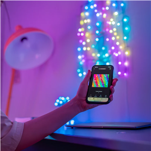 Twinkly Candies Stars, RGB, 100 LED, USB-C, 6 m, skaidrus laidas – Išmanioji girlianda Prekė-TWKS100RGB-T