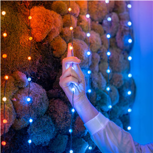 Twinkly Candies Pearls, RGB, 200 LED, USB-C, 12 m, žalias laidas - Išmanioji girlianda