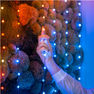 Twinkly Candies Pearls, RGB, 200 LED, USB-C, 12 m, žalias laidas - Išmanioji girlianda Prekė-TWKP200RGB-G